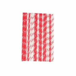 TableCraft 7.5" Coca-Cola Red & White Stripe Paper Straws | Qty 100 7 TableCraft 7.5" Coca-Cola Red & White Stripe Paper Straws | Qty 100 -Dinnerware Sales 10153 04