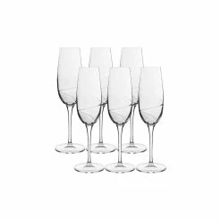 Luigi Bormioli 8oz Aero Flute Glass | Set Of 6