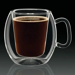 Luigi Bormioli Thermic Double Wall Glassware: 2pc Cafe Coffee Cup Set (10oz) -Dinnerware Sales 10973.01 1