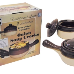 R&M International Ceramic Onion Soup Crocks | Set Of 2