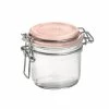 Bormioli Rocco 6.75oz Swing Top Fido Jar | Pink Top
