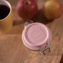 Bormioli Rocco 6.75oz Swing Top Fido Jar | Pink Top -Dinnerware Sales 141360mrg121313 2