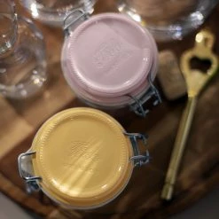 Bormioli Rocco 6.75oz Swing Top Fido Jar | Pink Top -Dinnerware Sales 141360mrg121313 4