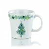 Fiesta® 15oz Tapered Mug | Blue Christmas Tree (White)