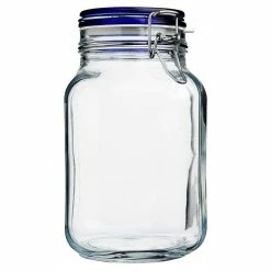 Bormioli Rocco 2L Swing Top Fido Glass Jar | Blue Lid