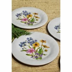 Bamboo Table 4-Piece Plate Gift Set | Wildflowers -Dinnerware Sales 18634161 4