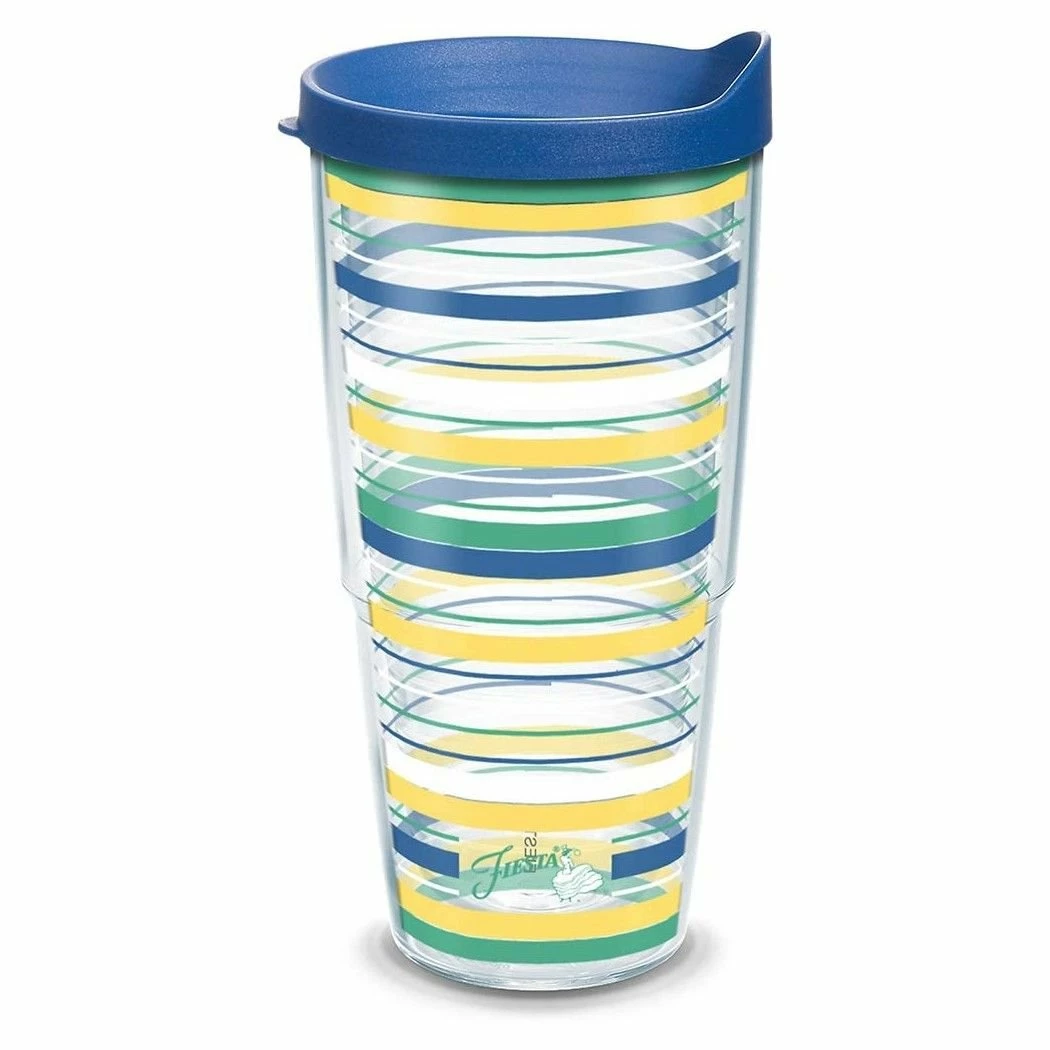 Tervis® 24oz Double-Walled Insulated Tumbler With Lid | Fiesta® Stripes - Meadow 3 Tervis® 24oz Double-Walled Insulated Tumbler With Lid | Fiesta® Stripes - Meadow