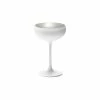 Stolzle 7.75oz Olympia Crystal Champagne Saucer Coupe Glasses - Set Of 2 | White & Silver -Dinnerware Sales 273 86 08r2 1