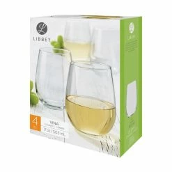 Libbey Vina 17oz Stemless White Wine Glasses | Set Of 4 -Dinnerware Sales 29403scr 018274bc898ed54
