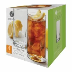 Libbey Impressions 16.75oz Cooler Glasses | Set Of 4 -Dinnerware Sales 4pc impressions cooler 3d p3366
