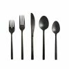 Fortessa Arezzo 5pc Flatware Place Setting - Brushed Black -Dinnerware Sales 5pps 1656b 05 fortessa abrezzo brushed black 5pc flatware setting