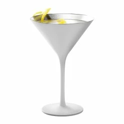 Stolzle 8oz Olympia Crystal Martini Glasses - Set Of 6 | White & Silver -Dinnerware Sales 61afflahw0l. ac sl1500 1