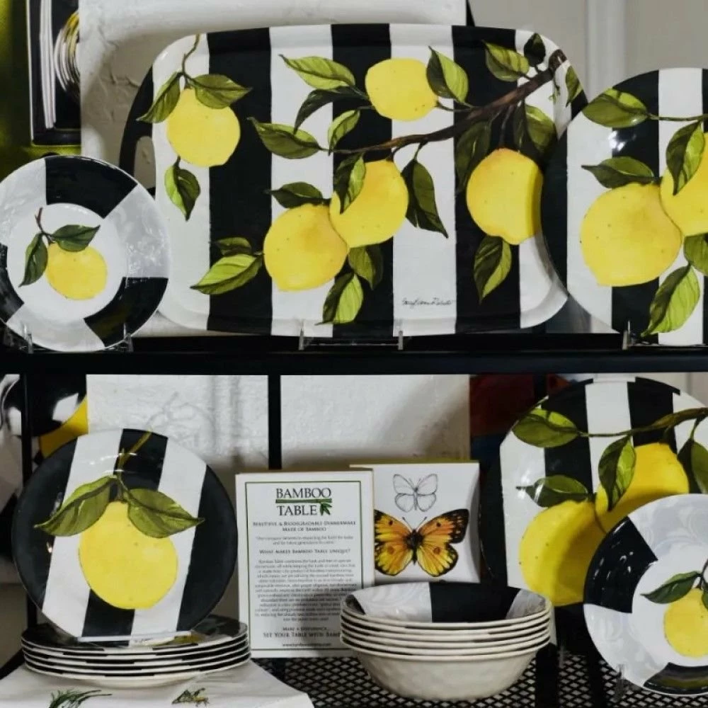 Bamboo Table Dinner Plate | Lemon Branch 6 Bamboo Table Dinner Plate | Lemon Branch - Image 4