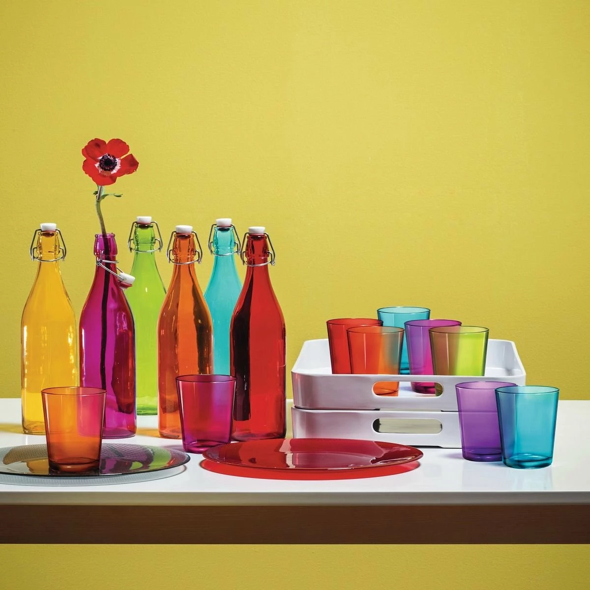 Bormioli Rocco 33.75oz Swing Top Giara Glass Bottle | Sky Blue 4 Bormioli Rocco 33.75oz Swing Top Giara Glass Bottle | Sky Blue - Image 2