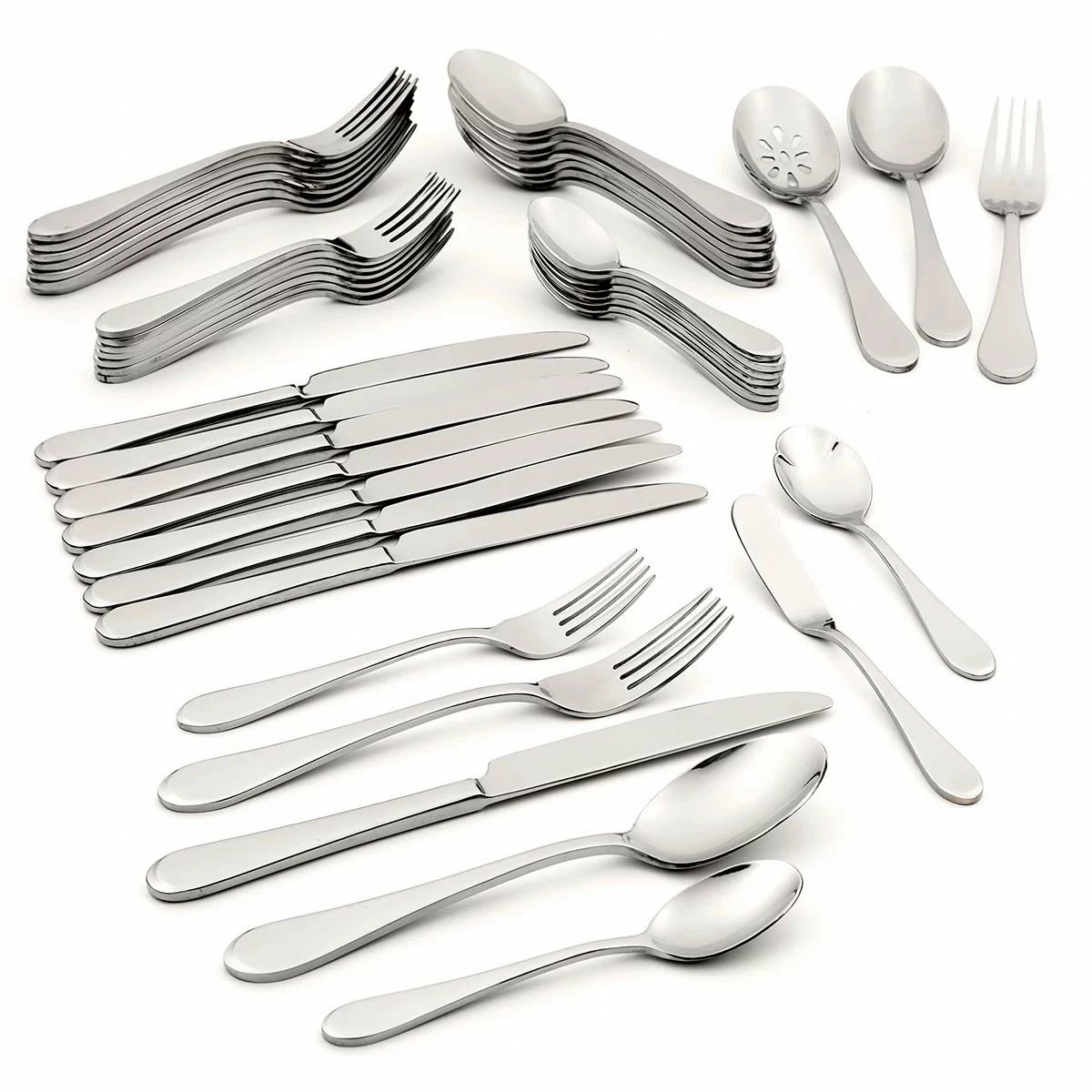 Oneida 18/0 Stainless Steel 45-Piece Flatware Set | Icarus 4 Oneida 18/0 Stainless Steel 45-Piece Flatware Set | Icarus - Image 2