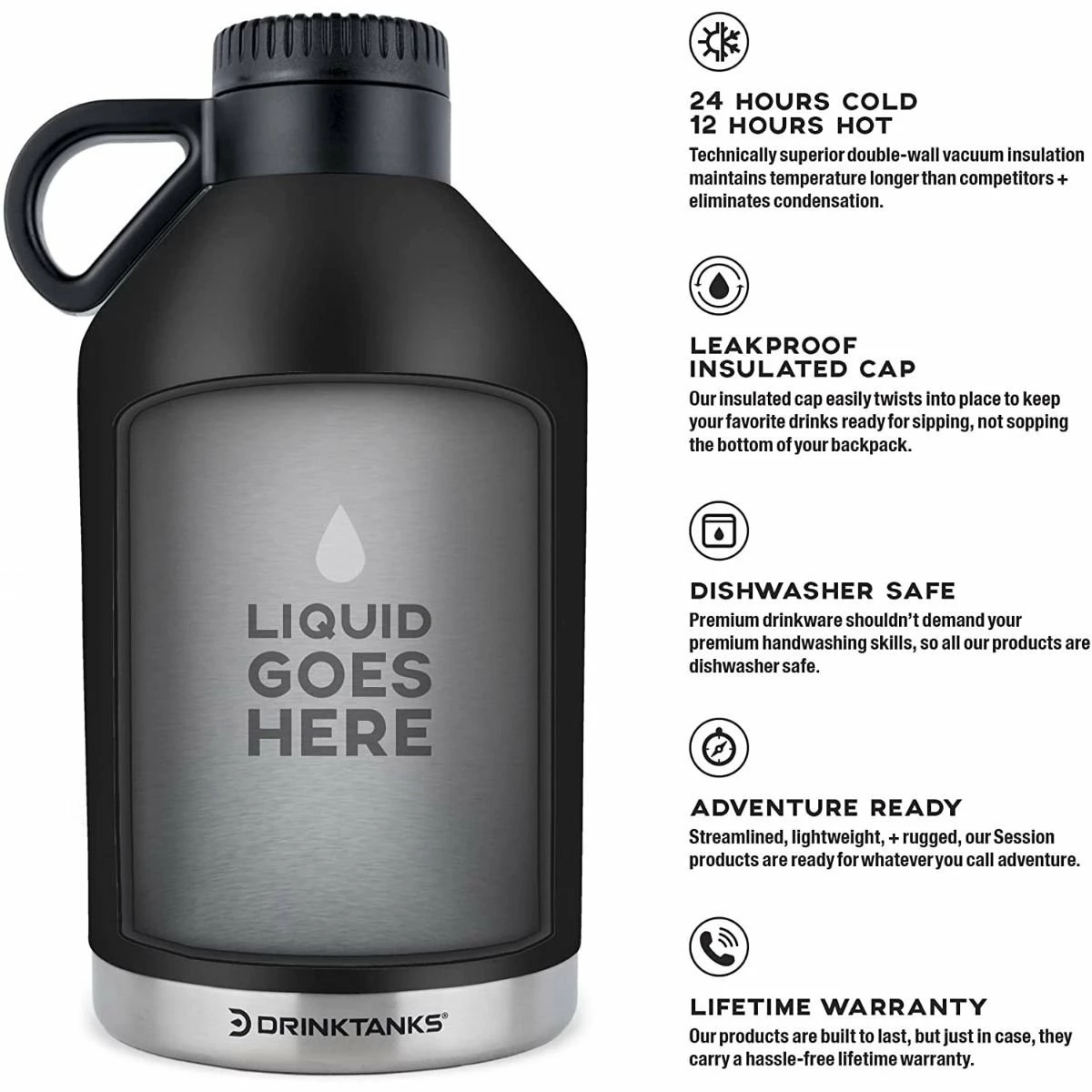 DrinkTanks 64oz Session Growler | Glacier 4 DrinkTanks 64oz Session Growler | Glacier - Image 2