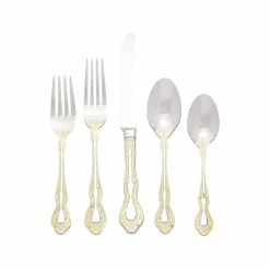 Oneida 18/10 Stainless Steel 45-Piece Flatware Set | Golden Mandolina