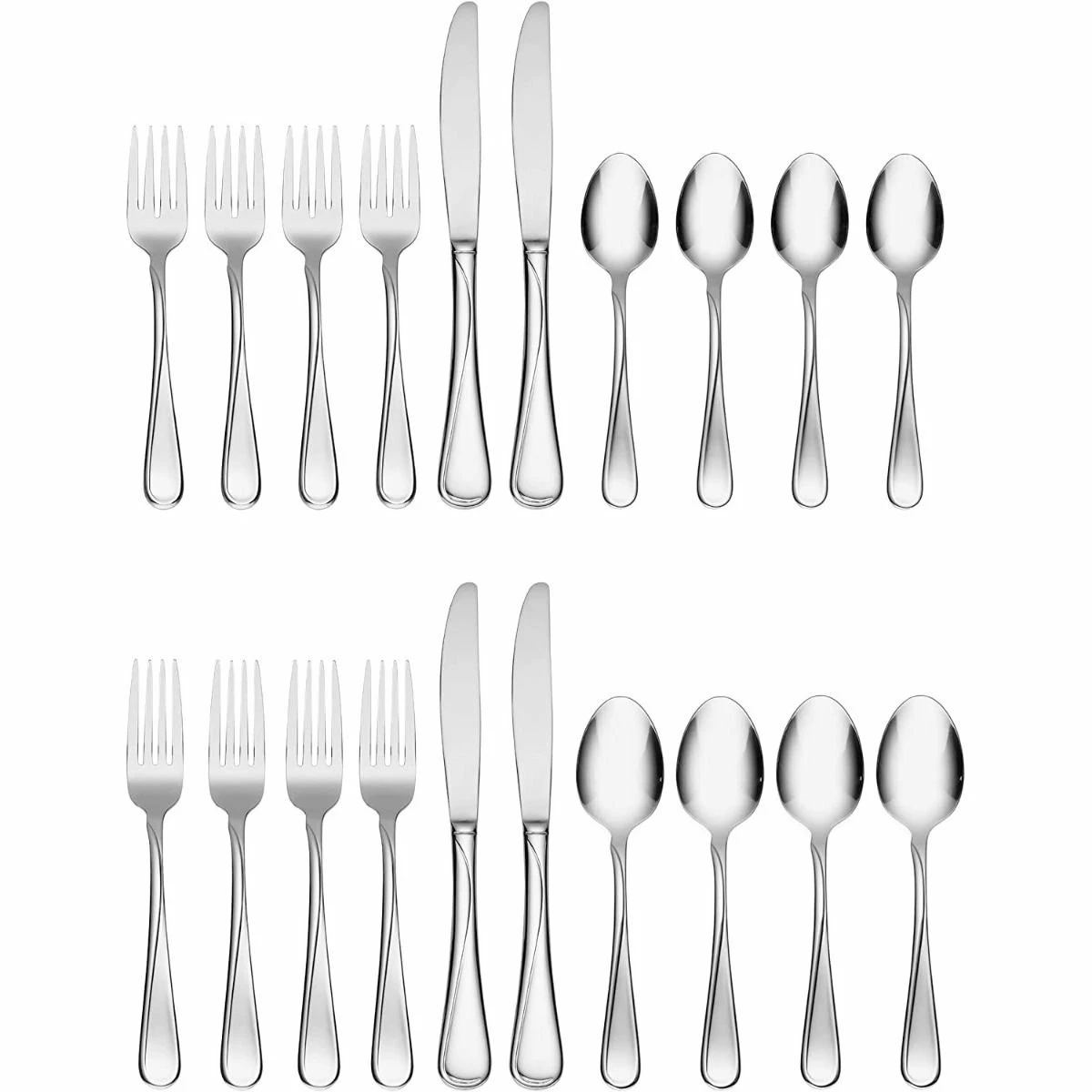 Oneida 18/0 Stainless Steel 20-Piece Flatware Set | Flight 5 Oneida 18/0 Stainless Steel 20-Piece Flatware Set | Flight - Image 3