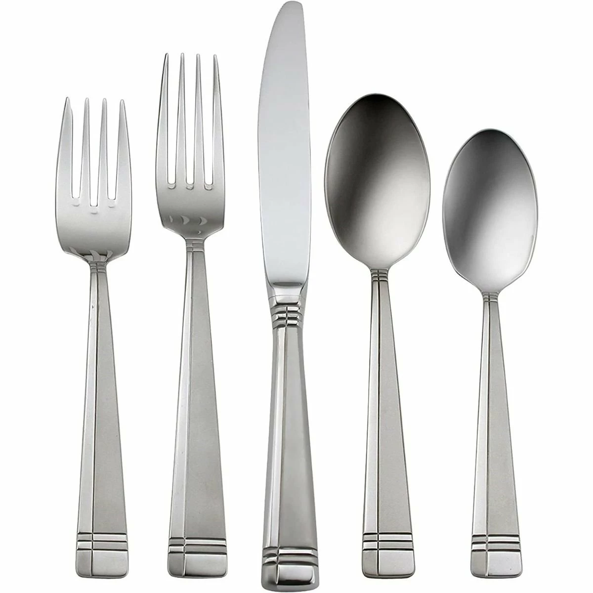 Oneida 18/0 Stainless Steel 45-Piece Flatware Set | Amsterdam 3 Oneida 18/0 Stainless Steel 45-Piece Flatware Set | Amsterdam