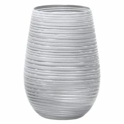 Stolzle 15.75oz Olympia Twister Glass Tumblers - Set Of 6 | White & Silver