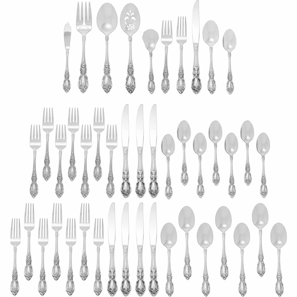 Oneida 18/0 Stainless Steel 45-Piece Flatware Set | Wordsworth 4 Oneida 18/0 Stainless Steel 45-Piece Flatware Set | Wordsworth - Image 2