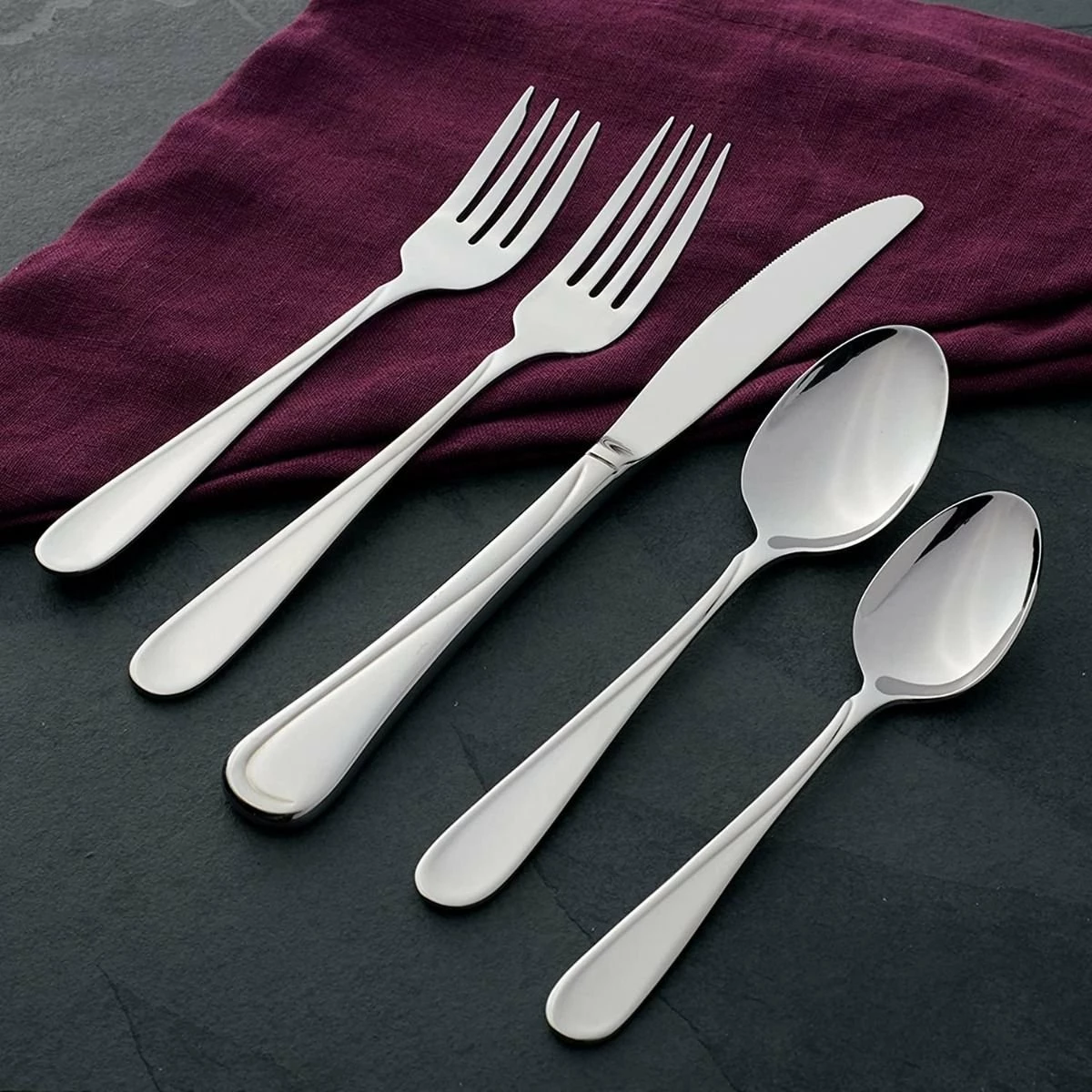 Oneida 18/0 Stainless Steel 20-Piece Flatware Set | Flight 8 Oneida 18/0 Stainless Steel 20-Piece Flatware Set | Flight - Image 6