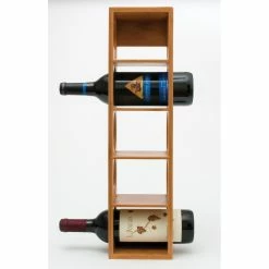 Lipper International Stacking 5-Bottle Wine Rack | Bamboo 14 Lipper International Stacking 5-Bottle Wine Rack | Bamboo -Dinnerware Sales 8305 vert white bottles