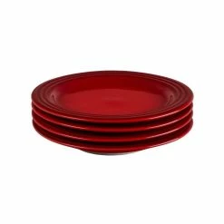 Le Creuset 8.5" Salad Plates - Set Of 4 | Cerise/Cherry Red