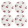 Kate Spade Vintage Cherry Dot Collection | 4-Piece Accent Plate Set -Dinnerware Sales 890976 whr