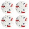 Kate Spade Vintage Cherry Dot Collection | 4-Piece Tidbit Plate Set -Dinnerware Sales 890978 whr