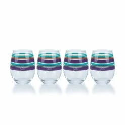Fiesta® 15oz Stemless Glassware (Set Of 4) | Desert Stripes
