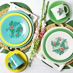 Fiesta® 15oz Tapered Mugs Set Of 4 | Aloha (White) -Dinnerware Sales aloha overall