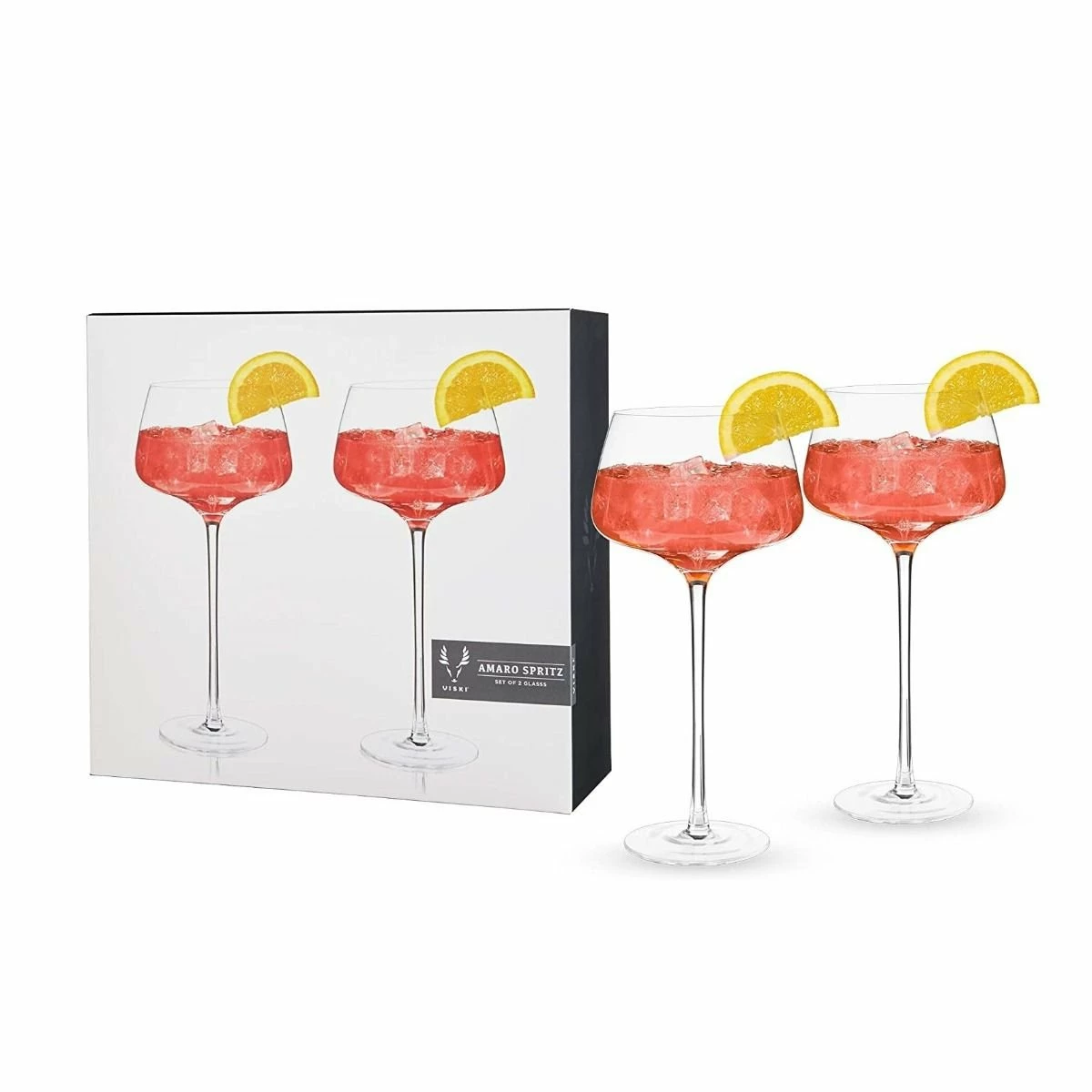 Viski® Angled Crystal Amaro Spritz Glasses 10 Viski® Angled Crystal Amaro Spritz Glasses - Image 8