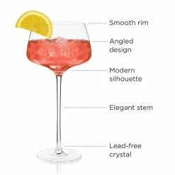 Viski® Angled Crystal Amaro Spritz Glasses 22 Viski® Angled Crystal Amaro Spritz Glasses -Dinnerware Sales amaro4