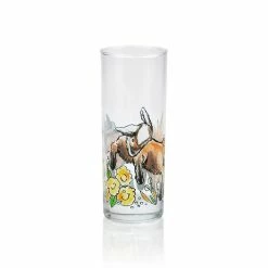 Everything Kitchens Barnyard Baby Animals Drinking Glasses (Set Of 4) | Assorted -Dinnerware Sales baby goat view 1