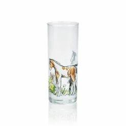 Everything Kitchens Barnyard Baby Animals Drinking Glasses (Set Of 4) | Assorted -Dinnerware Sales baby horse view 1
