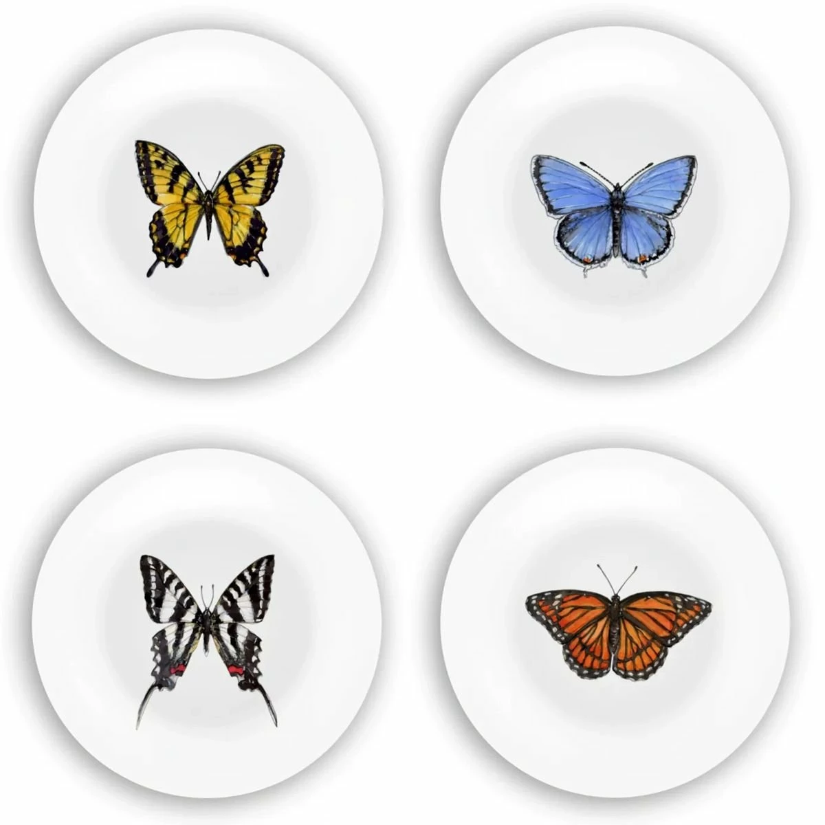 Bamboo Table 4-Piece Plate Gift Set | Butterflies 3 Bamboo Table 4-Piece Plate Gift Set | Butterflies