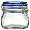 Bormioli Rocco 0.5L Swing Top Fido Canning Jar | Blue Lid -Dinnerware Sales bormioli rocco 17.5oz fido jar blue 2