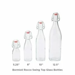 Bormioli Rocco 8.5oz Swing Top Glass Bottle -Dinnerware Sales bormioli rocco emilia glass bottles red height 2 1