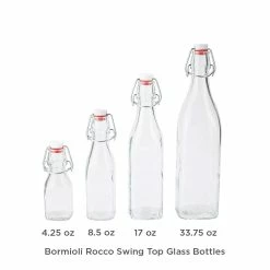 Bormioli Rocco 8.5oz Swing Top Glass Bottles | 60-pack -Dinnerware Sales bormioli rocco emilia glass bottles red 3 2