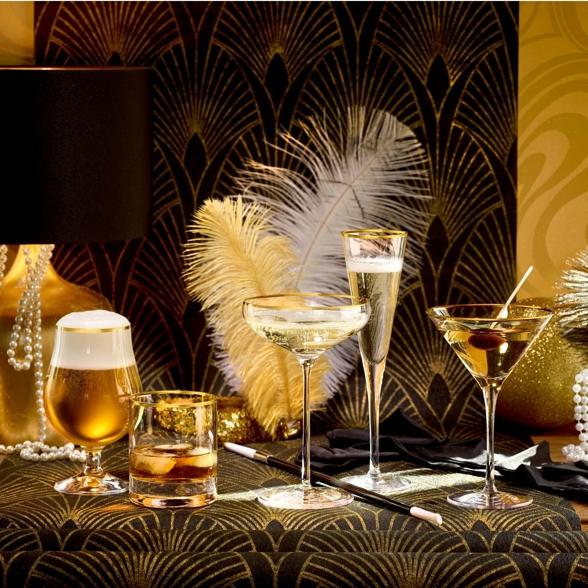 Stolzle 10.75oz Event Double Old Fashioned Glasses With Gold Rim | Set Of 6 4 Stolzle 10.75oz Event Double Old Fashioned Glasses With Gold Rim | Set Of 6 - Image 2