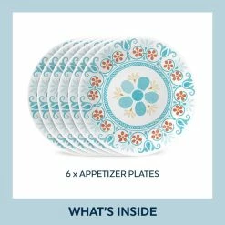 Corelle Appetizer Plates (Set Of 6) | Terracotta Dream -Dinnerware Sales co 1144933 terracotta dreams 6pk appetizer plate atf square tile2