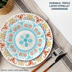 Corelle Appetizer Plates (Set Of 6) | Terracotta Dream -Dinnerware Sales co 1144933 terracotta dreams 6pk appetizer plate atf square tile3