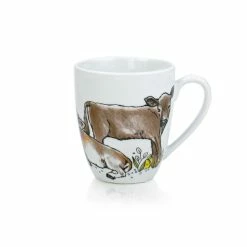 Everything Kitchens Barnyard Baby Animals 12oz Mugs (Set Of 4) | Assorted 14 Everything Kitchens Barnyard Baby Animals 12oz Mugs (Set Of 4) | Assorted -Dinnerware Sales cow mug view 1 1