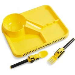 Masontops Dinneractive Construction Meal 3-Piece Set - Yellow