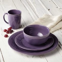 Rachael Ray Cucina Collection 16-Piece Dinnerware Set | Lavender Purple -Dinnerware Sales dinnerlav5