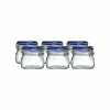 Bormioli Rocco 0.5L Swing Top Fido Canning Jars - Blue Lid | 6-pack -Dinnerware Sales ekb br05lf