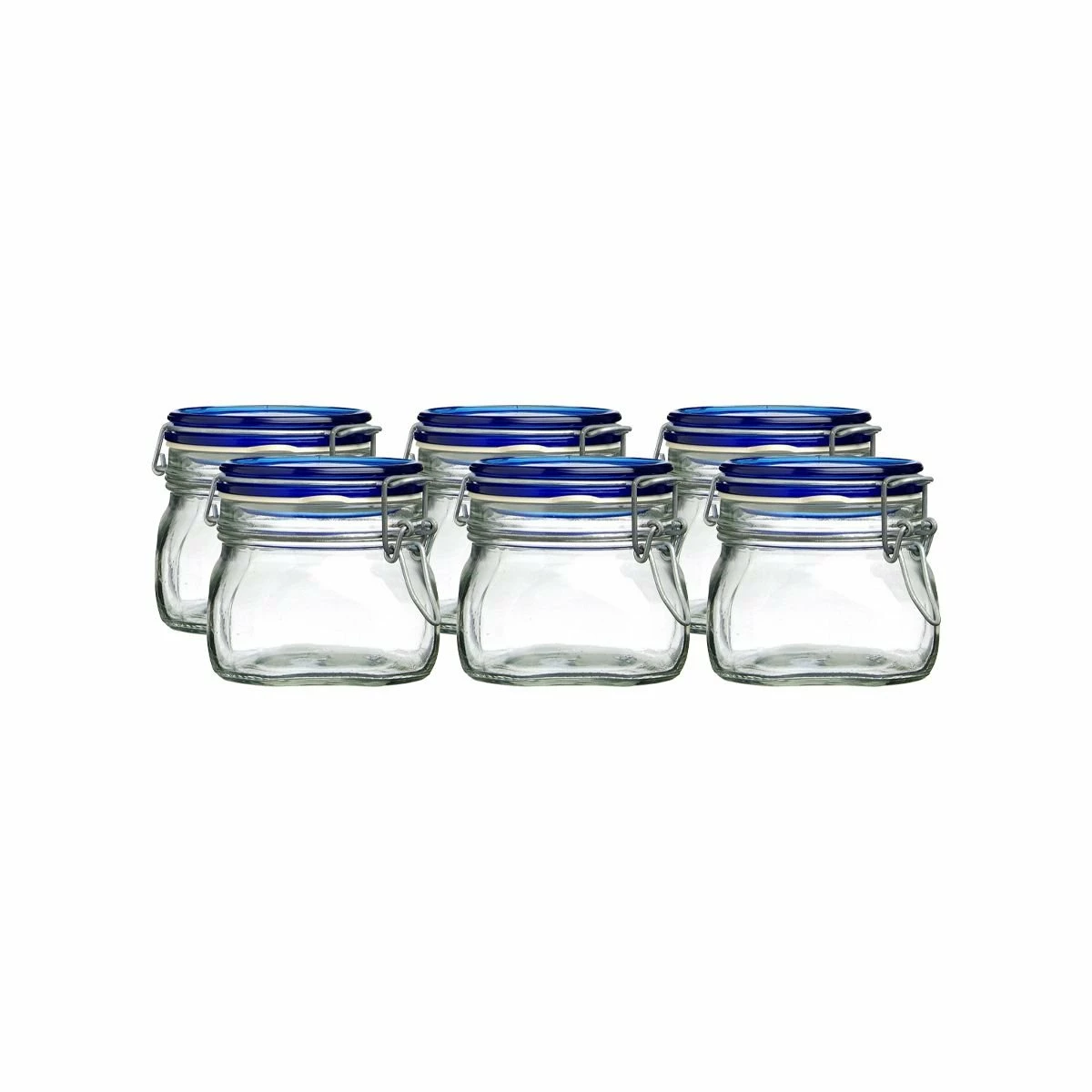 Bormioli Rocco 0.5L Swing Top Fido Canning Jars - Blue Lid | 6-pack 3 Bormioli Rocco 0.5L Swing Top Fido Canning Jars - Blue Lid | 6-pack