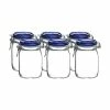 Bormioli Rocco 1L Swing Top Fido Canning Jars - Blue Lid | 6-pack -Dinnerware Sales ekb br1lf