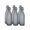 Bormioli Rocco 33.75oz Swing Top Giara Glass Bottles - Gray | 6-pack -Dinnerware Sales ekb br3375gg